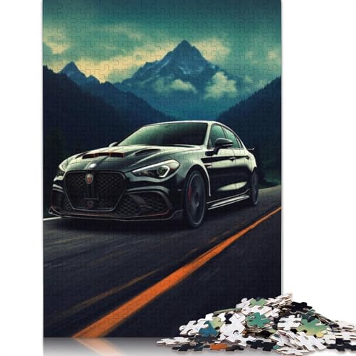 Art Sports Car Puzzle DIY-Spiel Rechteckiges Holzpuzzle für Jungen oder Mädchen als Geburtstagsgeschenk, 1000 Teile (75 x 50 cm) von LMYmoney