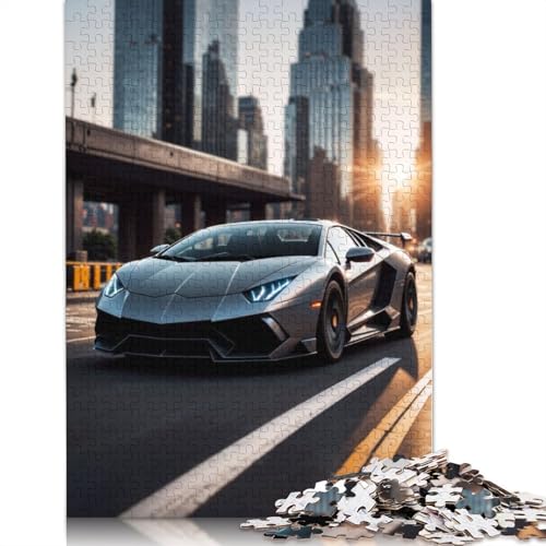 Art Sports Car Puzzle DIY-Spiel Rechteckiges Holzpuzzle für Jungen oder Mädchen als Geburtstagsgeschenk, 1000 Teile (75 x 50 cm) von LMYmoney