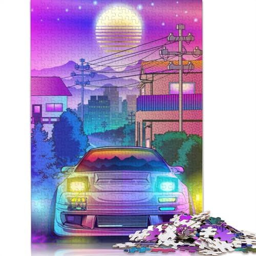 Art Sports Car Puzzle DIY-Spiel Rechteckiges Holzpuzzle für Jungen oder Mädchen als Geburtstagsgeschenk, 1000 Teile (75 x 50 cm) von LMYmoney