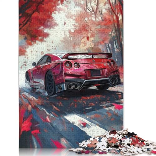 Art Sports Car Puzzle DIY-Spiel Rechteckiges Holzpuzzle für Jungen oder Mädchen als Geburtstagsgeschenk, 1500 Teile (85 x 57 cm) von LMYmoney