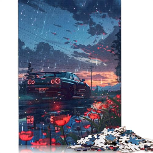 Art Sports Car Puzzle Dekompressionsspielzeug Rechteckiges Holzpuzzle für Kinder und Erwachsene ab 12 Jahren, Geschenke, 520 Teile (52 x 38 cm) von LMYmoney
