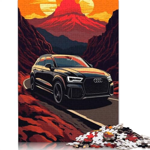 Art Sports Car Puzzle Dekompressionsspielzeug Rechteckiges Holzpuzzle für Kinder und Erwachsene ab 12 Jahren, Geschenke, 520 Teile (52 x 38 cm) von LMYmoney