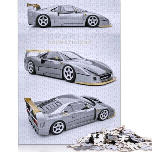 Art Sports Car Puzzle Kreative Spiele Holzbrettpuzzle für Frauen und Männer Geburtstagsgeschenk 1000 Teile (75 x 50 cm) von LMYmoney