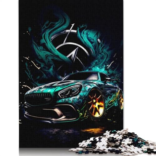 Art Sports Car Puzzle Kreative Spiele Holzbrettpuzzle für Frauen und Männer Geburtstagsgeschenk 520 Teile (52 x 38 cm) von LMYmoney