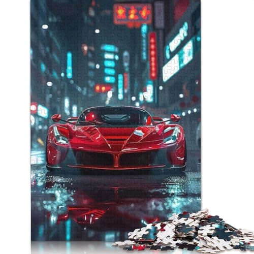 Art Sports Car Puzzle Kreative Spiele Holzbrettpuzzle für Frauen und Männer Geburtstagsgeschenk 520 Teile (52 x 38 cm) von LMYmoney