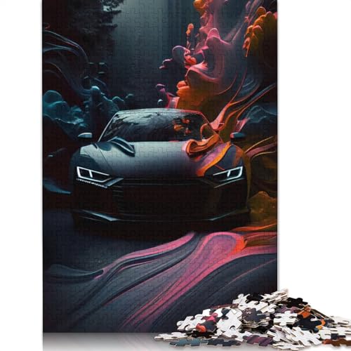 Art Sports Car Puzzle Kreative Spiele Holzbrettpuzzle für Frauen und Männer Geburtstagsgeschenk 520 Teile (52 x 38 cm) von LMYmoney
