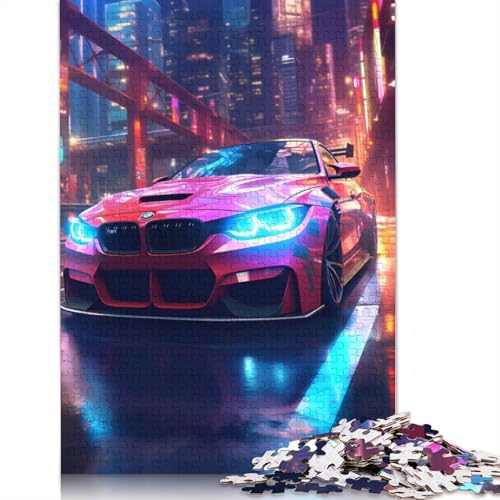 Art Sports Car Puzzle Spielzeug Lernspiel Holzbrett Puzzle für Erwachsene Kinder Geschenk 1500 Teile (85x57cm) von LMYmoney