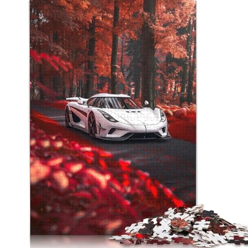 Art Sports Car Puzzle Spielzeug Lernspiel Holzbrett Puzzle für Erwachsene Kinder Geschenk 520 Teile (52x38cm) von LMYmoney