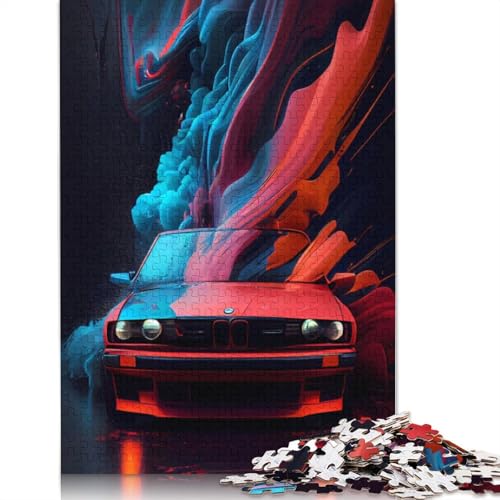 Art Sports Car Puzzle Spielzeug Lernspiel Holzbrett Puzzle für Erwachsene Kinder Geschenk 520 Teile (52x38cm) von LMYmoney