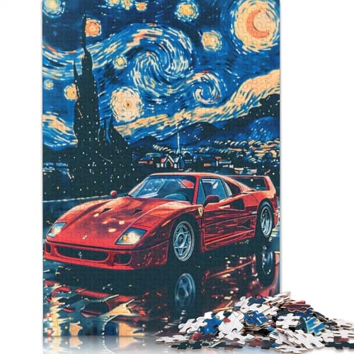 Art Sports Car Puzzle Spielzeug Lernspiel Holzbrett Puzzle für Erwachsene Kinder Geschenk 520 Teile (52x38cm) von LMYmoney