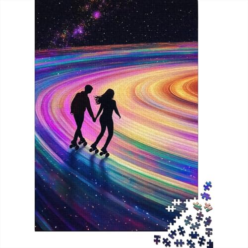 Art Star Couple 1000-teiliges Puzzle, Familienspaß für Erwachsene und herausforderndes Spiel, Spiele zum Stressabbau und einzigartige Geschenke (75 x 50 cm) von LMYmoney