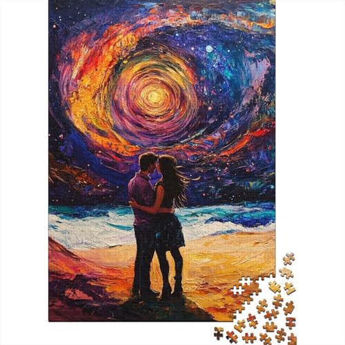 Art Star Couple Puzzle für Erwachsene, 100% recycelte Holzplatte, Denksportaufgaben für Frauen und Männer, 1000 Teile (75 x 50 cm) von LMYmoney