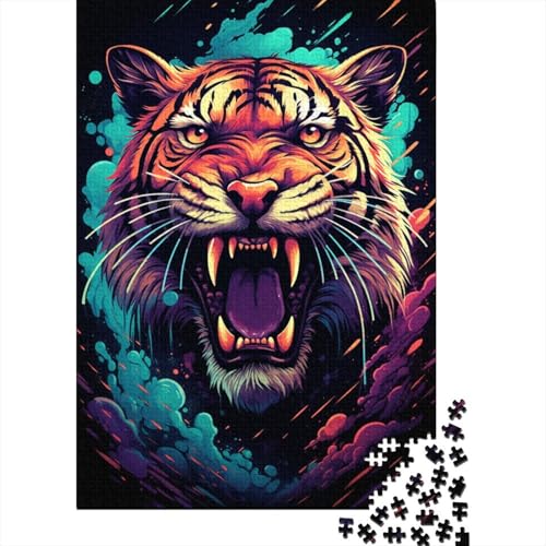 Art Tiger Puzzle, schwierige Herausforderung, 100% recycelter Karton, Puzzle für Kinder und Erwachsene ab 12 Jahren, 1000 Teile (75 x 50 cm) von LMYmoney