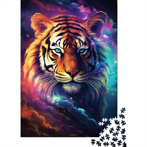 Art Tiger Puzzle DIY Spiel Papier Rechteckiges Puzzle für Jungen oder Mädchen Geburtstagsgeschenk 1000 Teile (38x26cm) von LMYmoney