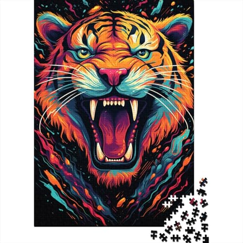 Art Tiger Puzzle Spielzeug Lernspiel Premium-Puzzle aus Karton für Erwachsene und Kinder, 1000 Teile (75 x 50 cm) von LMYmoney