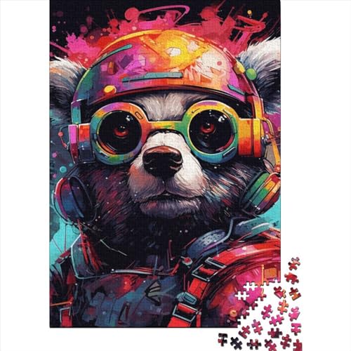 Artistic Civet Cat Puzzle 1000 Teile Schwer Puzzle Spielzeug Lernspiel Impossible Herausforderungsspielzeug Für Erwachsene Kinder 1000pcs (38x26cm) von LMYmoney