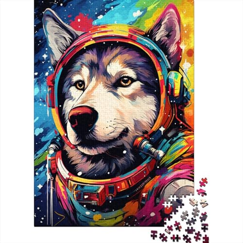 Astronaut Husky Puzzle, Denksportaufgabe, Premium-Puzzle aus Karton für Kinder und Erwachsene ab 12 Jahren, 1000 Teile (75 x 50 cm) von LMYmoney