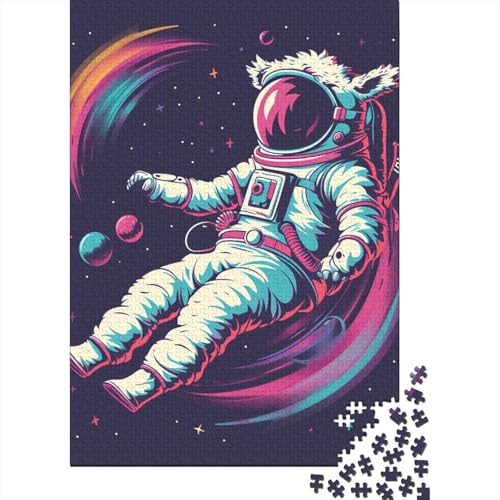Astronaut Katholischer Glaube Puzzle Kreative Spiele Premium Karton Puzzle für Erwachsene Teenager 38x26cm/1000 Teile von LMYmoney