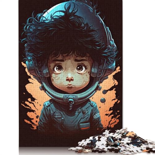 Astronaut Space Character Puzzle 1000-teilige Schwer Puzzle Spielzeug Lernspiel Impossible Herausforderung Spielzeug Für Erwachsene Kinder 1000pcs (75x50cm) von LMYmoney