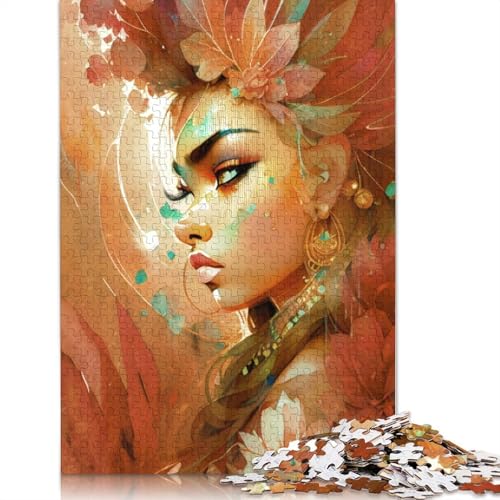 Autumn Queen Puzzles 1000 Teile Schwer Puzzle Spielzeug Lernspiel Impossible Herausforderungsspielzeug Für Erwachsene Und Kinder Ab 14 Jahren 1000pcs (38x26cm) von LMYmoney