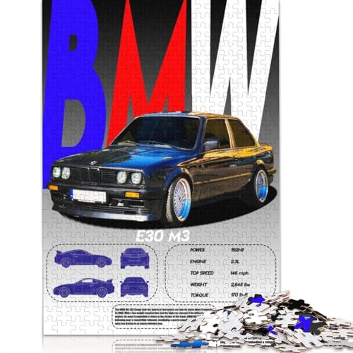 BMW M3 E30 Puzzles 1000 Teile Schwer Puzzle Spielzeug Lernspiel Impossible Herausforderungsspielzeug Für Erwachsene Und Kinder Ab 12 Jahren 1000pcs (38x26cm) von LMYmoney