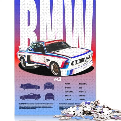 BMW M3 Puzzles 1000-teilige Schwer Puzzle Spielzeug Lernspiel Impossible Herausforderungsspielzeug Für Erwachsene Kinder 1000pcs (75x50cm) von LMYmoney