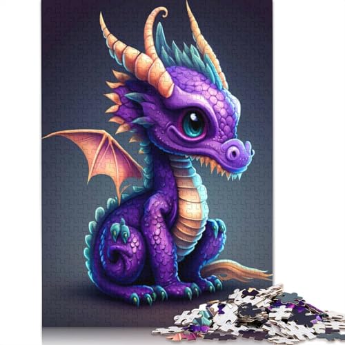 Baby Dragon, süßes Puzzle für Erwachsene, 1500 Teile, anspruchsvolle Familienspiele, Denkspiele für Kinder ab 12 Jahren, 1500 Teile (85 x 57 cm) von LMYmoney