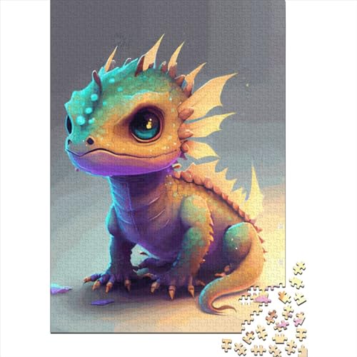 Baby Dragon Puzzle 1000-teilige Schwer Puzzle Spielzeug Lernspiel Impossible Herausforderung Spielzeug Für Erwachsene Kinder 1000pcs (75x50cm) von LMYmoney