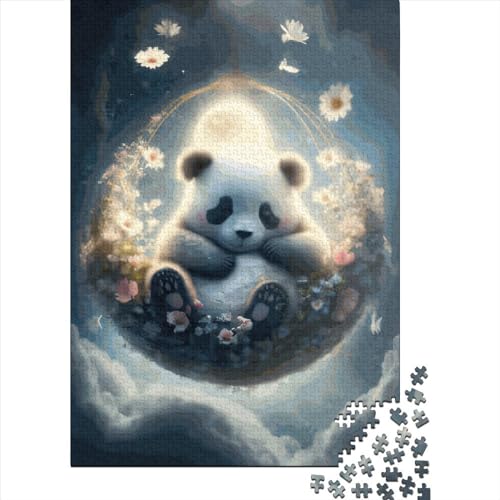 Baby Panda Puzzles 1000-teilige Schwer Puzzle Spielzeug Lernspiel Impossible Herausforderungsspielzeug Für Erwachsene Kinder 1000pcs (75x50cm) von LMYmoney