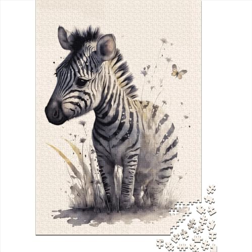 Baby Zebra Puzzle 1000 Teile Schwer Puzzle Spielzeug Lernspiel Impossible Herausforderungsspielzeug Für Erwachsene Und Kinder Ab 14 Jahren 1000pcs (38x26cm) von LMYmoney