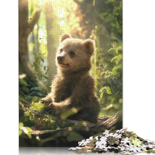 Bärenjunge-Spielpuzzle, einzigartige Heimdekoration, 100% recycelter Karton, Puzzle für Jungen oder Mädchen, 1000 Teile (26 x 38 cm) von LMYmoney