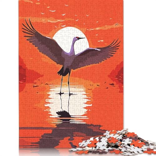 Beach Sunset Bird Puzzles 1000 Teile Schwer Puzzle Spielzeug Lernspiel Impossible Herausforderungsspielzeug Für Erwachsene Kinder 1000pcs (40x28cm) von LMYmoney