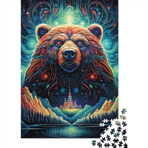 Bear Puzzle 1000 Teile Schwer Puzzle Spielzeug Lernspiel Impossible Herausforderung Spielzeug Für Erwachsene Und Kinder in Bewährter 1000pcs (75x50cm) von LMYmoney