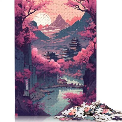 Beautiful Village Puzzle für Erwachsene, Premium-Puzzle aus 100% recyceltem Brett, schwierige Puzzles für Kinder ab 12 Jahren, 1000 Teile (75 x 50 cm) von LMYmoney