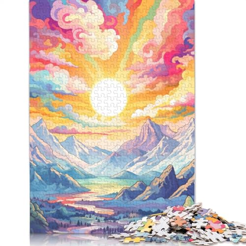 Berg mit bunten Sternen, Puzzle für Erwachsene, 1000 Teile, Puzzles für Erwachsene und Teenager ab 12 Jahren, 1000 Teile (75 x 50 cm) von LMYmoney
