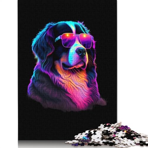 Berner Sennenhund-Puzzle für Erwachsene, herausforderndes und kniffliges Puzzle für Frauen und Männer, 1000 Teile (75 x 50 cm) von LMYmoney