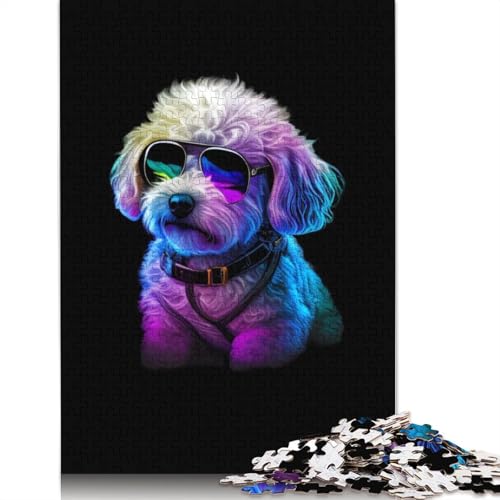 Bichon Frise Puzzle für Erwachsene, kreative Spiele, Puzzle-Geschenk für Jungen oder Mädchen, 1000 Teile (75 x 50 cm) von LMYmoney