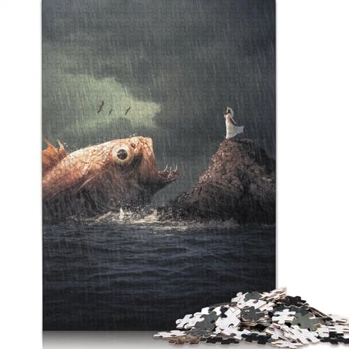 Big Fish Puzzles 1000 Teile Schwer Puzzle Spielzeug Pädagogisches Spiel Impossible Herausforderung Spielzeug Für Erwachsene Kinder 1000pcs (38x26cm) von LMYmoney