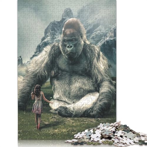 Big Gorilla Puzzle 1000 Teile Schwer Puzzle Spielzeug Pädagogisches Spiel Impossible Herausforderung Spielzeug Für Erwachsene Kinder 1000pcs (38x26cm) von LMYmoney