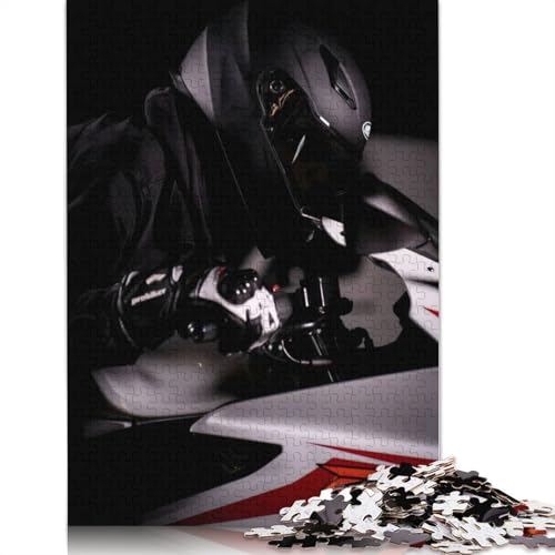 Bike Helmet Puzzle 1000-teilige Schwer Puzzle Spielzeug Lernspiel Impossible Herausforderung Spielzeug Für Erwachsene Kinder 1000pcs (38x26cm) von LMYmoney