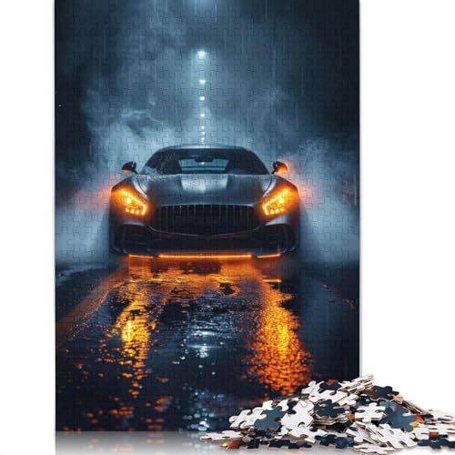 Black Car Puzzle 1000 Teile Schwer Puzzle Spielzeug Lernspiel Impossible Herausforderung Spielzeug Für Erwachsene Und Kinder in Bewährter 1000pcs (75x50cm) von LMYmoney