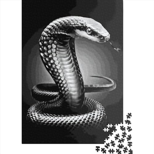 Black Cobra Puzzles 1000 Teile Schwer Puzzle Spielzeug Lernspiel Impossible Herausforderungsspielzeug Für Erwachsene Und Kinder Ab 14 Jahren 1000pcs (38x26cm) von LMYmoney