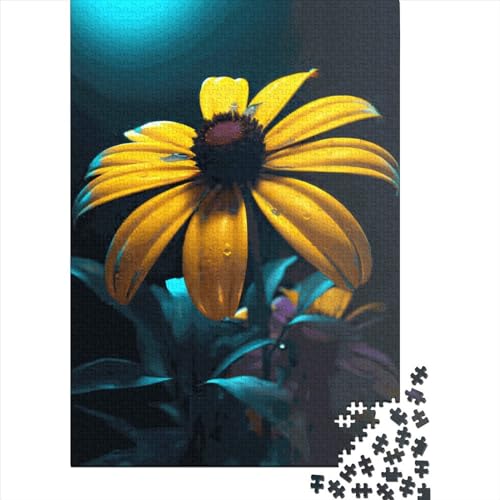 Black Eyed Susan Puzzles 1000 Teile Schwer Puzzle Spielzeug Lernspiel Impossible Herausforderung Spielzeug Für Erwachsene Und Kinder Ab 12 Jahren 1000pcs (75x50cm) von LMYmoney