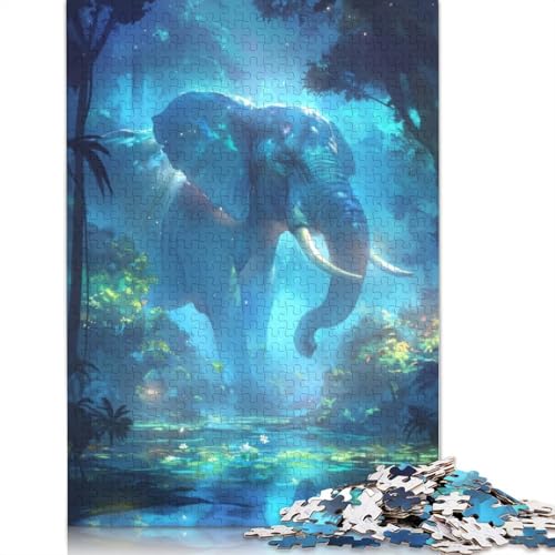 Blauer Elefant im Wald, Puzzle für Erwachsene ab 18 Jahren, Upe Lernspiele, Puzzle für Erwachsene und Kinder, 520 Teile (52 x 38 cm) von LMYmoney