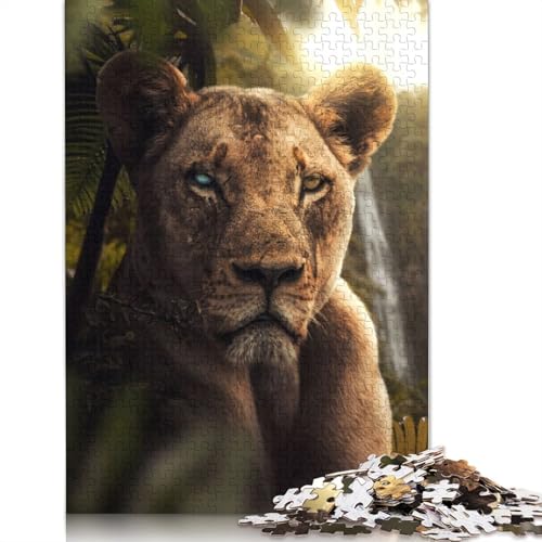 Blind Lioness Puzzles 1000 Teile Schwer Puzzle Spielzeug Pädagogisches Spiel Impossible Herausforderungsspielzeug Für Erwachsene Kinder 1000pcs (38x26cm) von LMYmoney