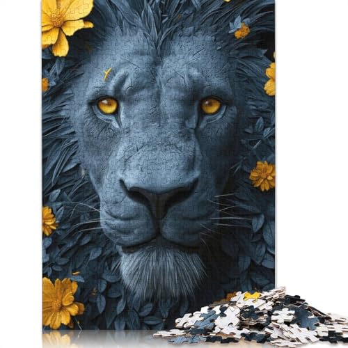 Blue Lion Puzzle, Lernspiele, Familienaktivitäten, Premium-Karton-Puzzle für Frauen und Männer, Geschenk, 1000 Teile (26 x 38 cm) von LMYmoney