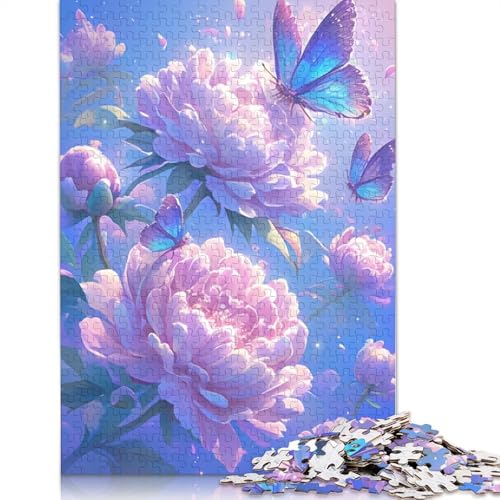 Blumen- und Schmetterlingspuzzle für Erwachsene, 1000-teiliges Puzzle für Teenager, Lernspiel, Herausforderungsspielzeug, 1000 Teile (75 x 50 cm) von LMYmoney