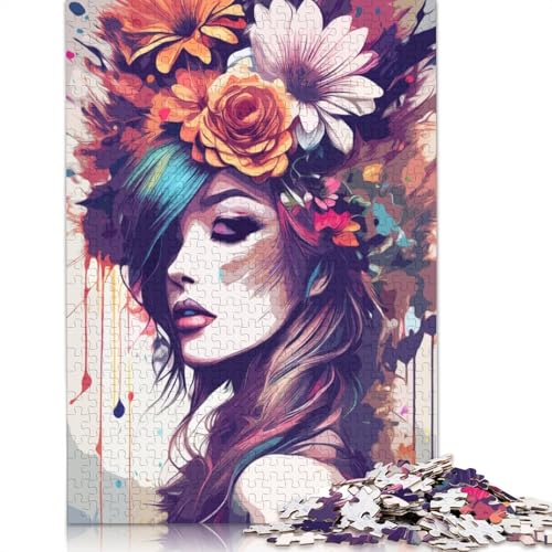 Blumenporträt-Puzzle, Dekompressionsspielzeug, 100% recycelter Karton, Puzzle für Erwachsene, Teenager, Vatertagsgeschenke, 1000 Teile (26 x 38 cm) von LMYmoney