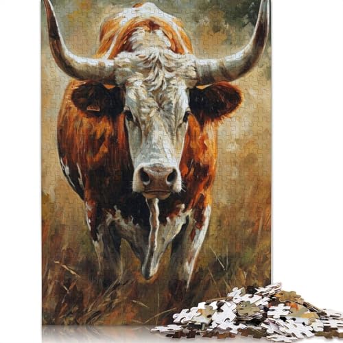 Bovine Gaze Puzzles 1000 Teile Schwer Puzzle Spielzeug Pädagogisches Spiel Impossible Herausforderungsspielzeug Für Erwachsene Kinder 1000pcs (38x26cm) von LMYmoney