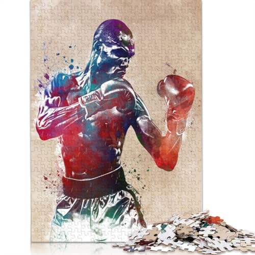 Boxen-Aquarell-Kunst-Puzzles für Erwachsene passen perfekt zusammen. Puzzlespiele für Erwachsene für Frauen und Männer, 1000 Teile (75 x 50 cm) von LMYmoney